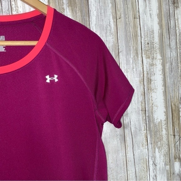 Under Armor Purple Fitted Tee - Picture 2 of 5
